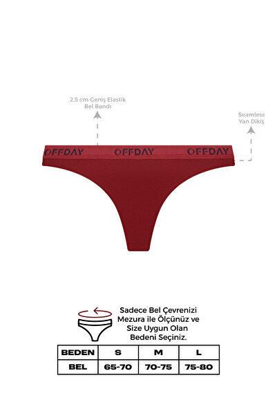 offday Essential Kadın Tanga 3'lü – Modal Pamuk, Doğal Yapı, Esnek Ve Terletmez, Kutulu