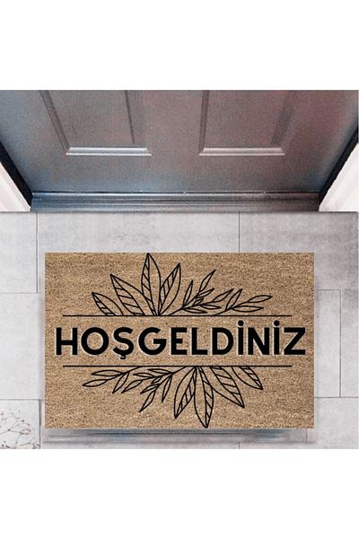 Mu Art Ahşap Bfs Door Mat Decorative Digital Printing Welcome P-2312