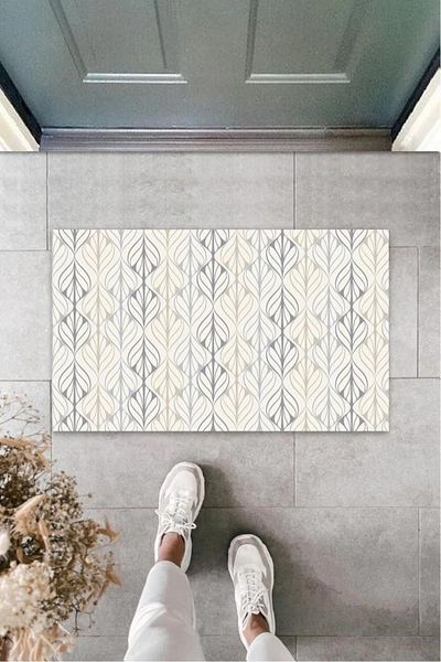 Mu Art Ahşap Bfs Powder Door Mat Modern Pattern K-3243