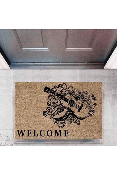 Mu Art Ahşap Bfs Door Mat Decorative Digital Printing Müzikp-2749