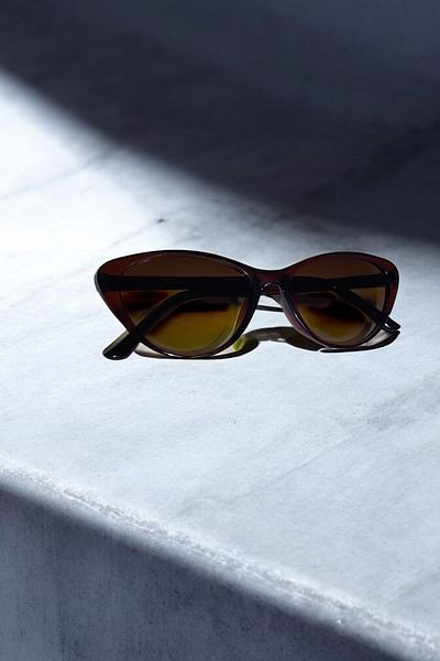 MAROVOAY Uv400 Glass Blue Block Cat Eye New Season Sunglasses
