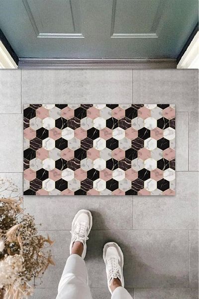 Mu Art Ahşap Bfs Digital Printing Pink Honeycomb Mat K-3089