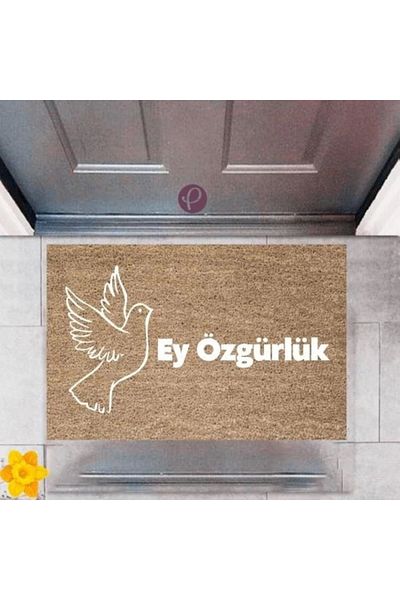 Mu Art Ahşap Bfs Door Mat Decorative Digital Printing Ey Freedom P-2411
