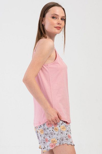 VİENETTA Women's Rope Strap Shorts Pajama Set, 409061