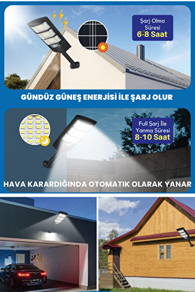 Technojet Solar 144 LED – Güneş Enerjili Kumandalı Dış Mekan Hareket Sensörlü Bahçe Aydınlatma
