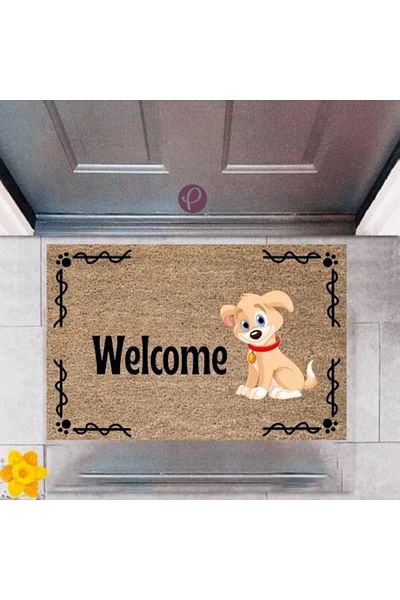 Mu Art Ahşap Bfs Door Mat Decorative Digital Printing Welcome P-2418