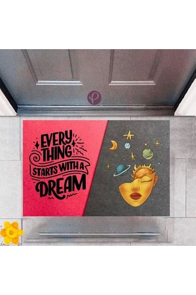 Mu Art Ahşap Bfs Door Mat Decorative Digital Printing Every Thing P-2334