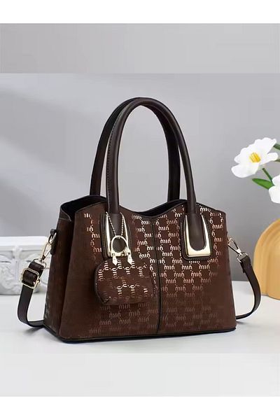 mın New Design Elegant Women's Handbag - Burnt Brown