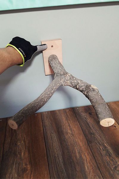 Vixpet Venty Natural Wall Bracket for Parrots 44 cm |   Macaw, Cockatoo, Jako, Amazon, Eclectus, Kayak M504