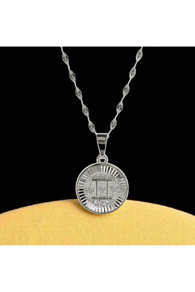 AKSESUARIM Women's Steel Zodiac Sign Necklace