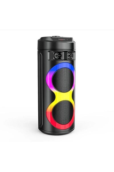 AEIDEN Boxa Profesionala XL 300 W, 2 Difuzoare 6.5 INCH, Autonomie Mare + Super Bass + Joc Lumini, Karaoke,