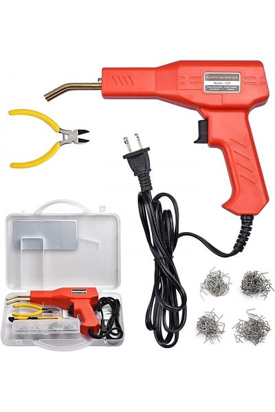 AEIDEN Kit de sudură pentru plastic, pistol de sudură profesional pentru plastic, 200 de capse de armare, putere 50 W