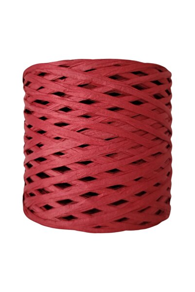 TıkTık AL Kırmızı Rafya Ip Çanta Ipi Raffia Ip Kağıt Ip Supla Ipi 200 Gram Kı...