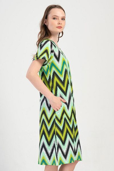 VİENETTA Cotton Women's Short Sleeve Zippered Nightgown, 409115