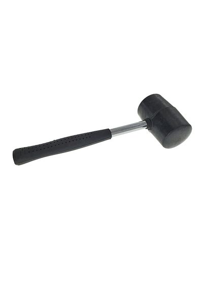 OEM Black rubber mallet, 300 g, with insulated, non-slip metal handle