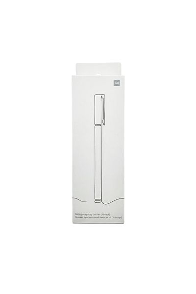 Xiaomi Set of 10 Black Gel Pens, Mi High-capacity, 0.5mm Tip, With Cap, In Box