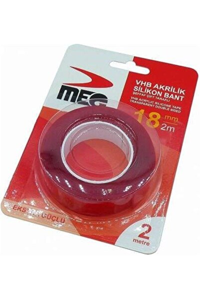 Bia Silikonlu Çift Taraflı Montaj Bandı 18mm X 2mt