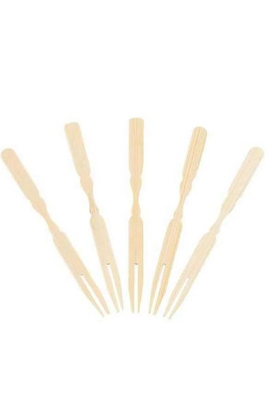 Dolphin Chips Fork 9cm 100Pcs Bamboo Toothpick Hamburger Pie Toothpick Ornament Bamboo Garbage Skewer Food Toothpick