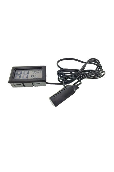 OEM 8015A digital thermometer and humidity indicator, with LCD display, black