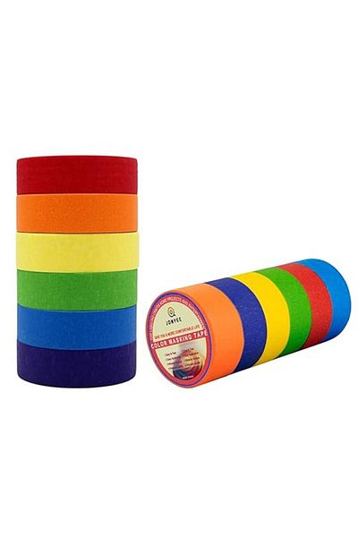COOYA Colored Masking Tape,Colored Painters Tape for Arts Crafts,Supplies for Kids,6 Different Color Rolls