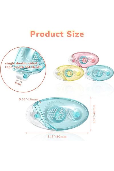 COOYA 3Pcs Double Sided Tapes Roller,Adhesive Scrapbook Tape Dispenser Runner, Glue Tape Roller