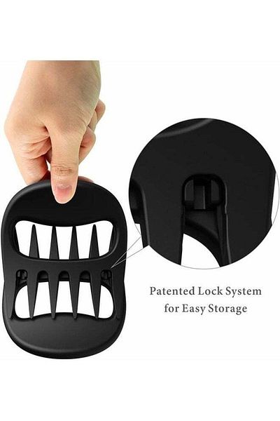 COOYA Meat Shredder Claws, Fully Solid to Create Strongest BBQ Meat Forks, Lock Mechanism for Safe Storage