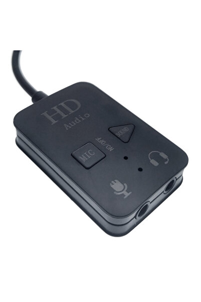 OEM USB Type C sound card, Virtual 7.1 Channel, with 2 x 3.5mm female Jack output, control buttons