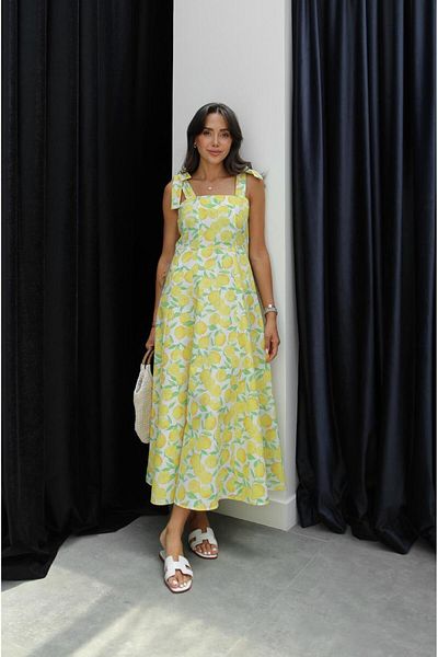 Havoş Rochie galbenă cu model de lămâie