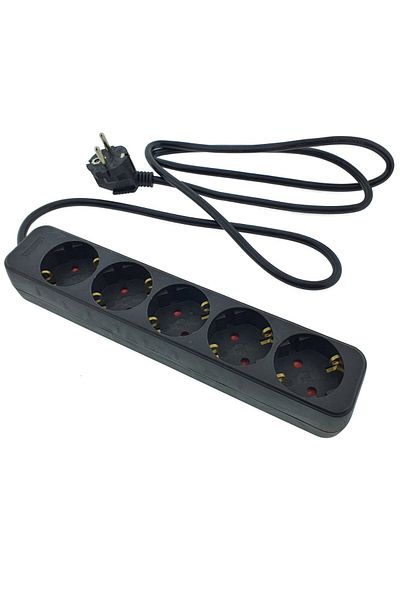 Lanberg Extension cord with 5 schuko sockets, Lanberg, 1.5 m, 2500W, 3 x 1.0 mmp, protective contact
