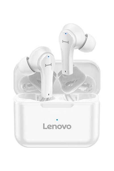 LENOVO سماعة رأس لاسلكية QT82 TWS بتقنية البلوتوث باللون الأبيض