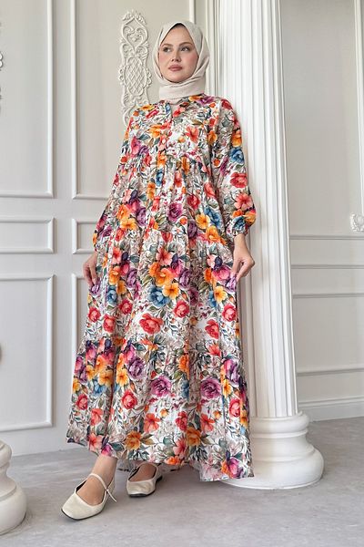 InStyle Φόρεμα Begonia Flower Orange Mango