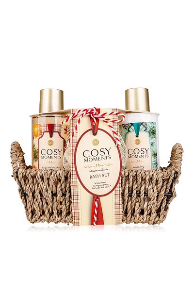 ACCENTRA Accentra Christmas Cosmetics Gift Set Cosy Moments – Shower Gel, Body Lotion, Sponge