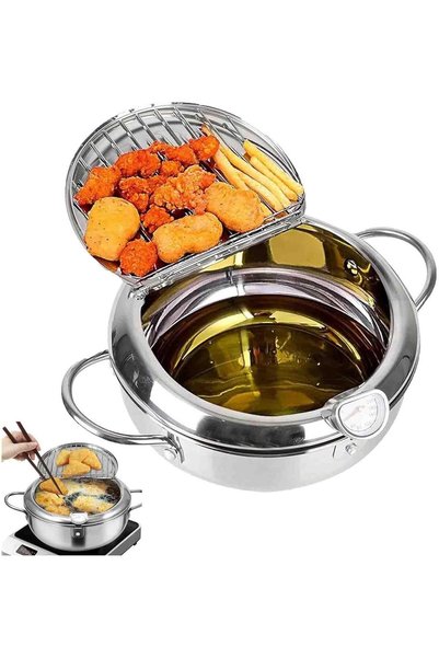 Bonjour Japanese Deep Fryer Pot, Stainless Steel Deep Fryer, Japanese Deep Fr...