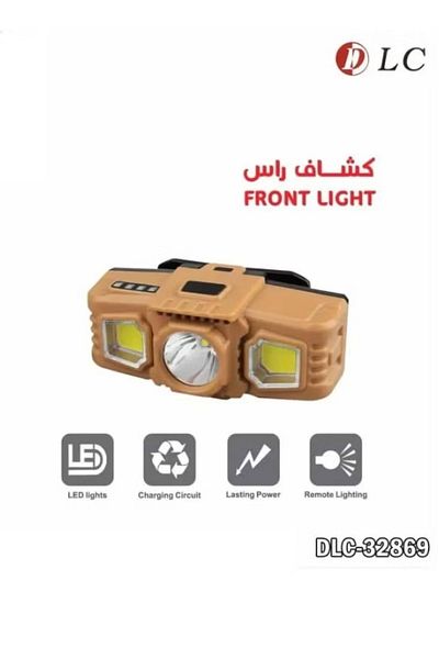 DLC Ultra-Bright LED Headlamp – Rechargeable, Waterproof, Adjustable Strap for Camping & Outdoor Use