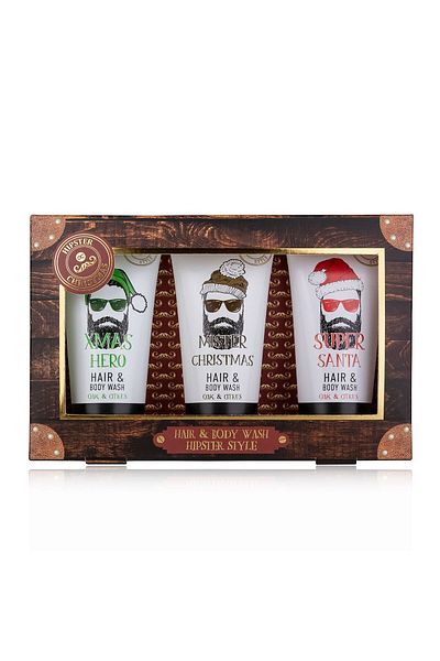 ACCENTRA Set cadou barbati Bath Hipster Style XMAS
