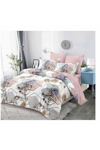 Pucioasa Double Bed Linen, Finet, 6 Pieces, Fitted Sheet 230x250 Cm, Duvet Cover 200x230 Cm