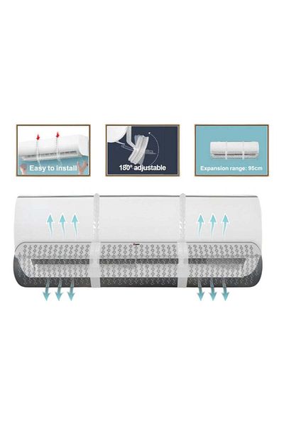 Generic Transparent Air-Conditioning Deflector Adjustable Without Punching Anti-direct Blowing Plastic Hook