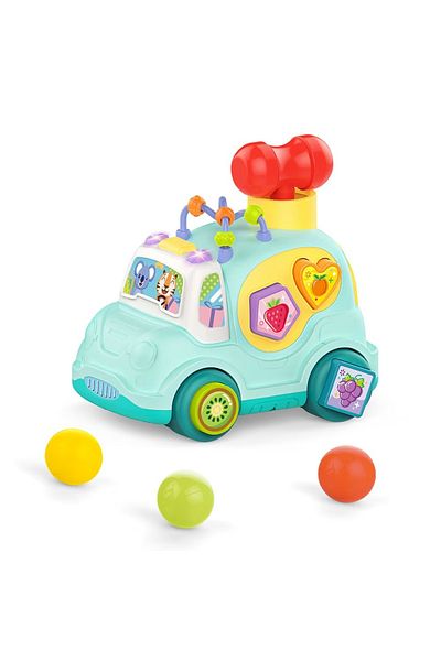 CREATIVE Jucărie interactivă de sortare - Camion cu sunete, pentru copii de la 18 luni+, Verde-Multicolor