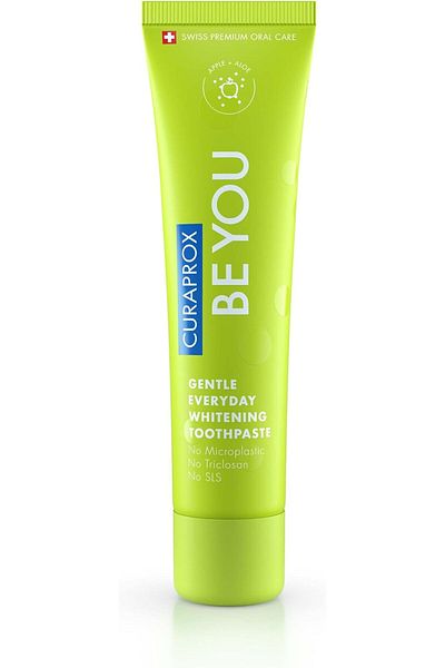 Curaprox Be You Apple + Aloe Vera Toothpaste | Gentle Everyday Whitening | 60ml Gel | SLS Free, Micr