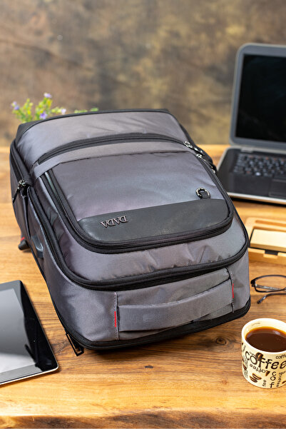 Dada Gray Backpack Fingerprint Lock System Anti Theft Dada Bag with 15.6 Inch Laptop Compartment 07