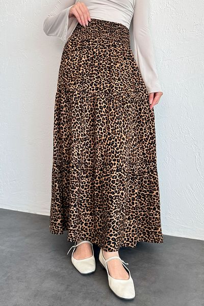 InStyle Casual Leopard Pattern Skirt