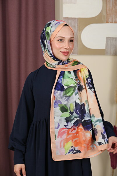 aldyoo Σάλι με μοτίβο λουλουδιών από βαμβακερή βισκόζη Trend Yavruağzı