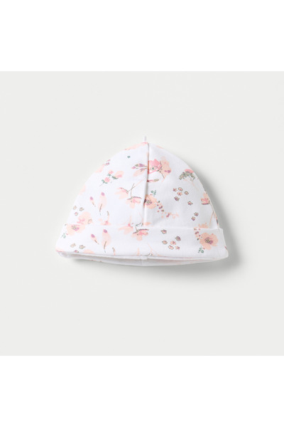 Juniors قبعة بيني بطبعة أزهار