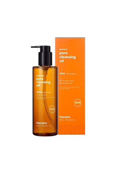 Hanskin Pore Cleansing Oil AHA Rich & Moist 300ml