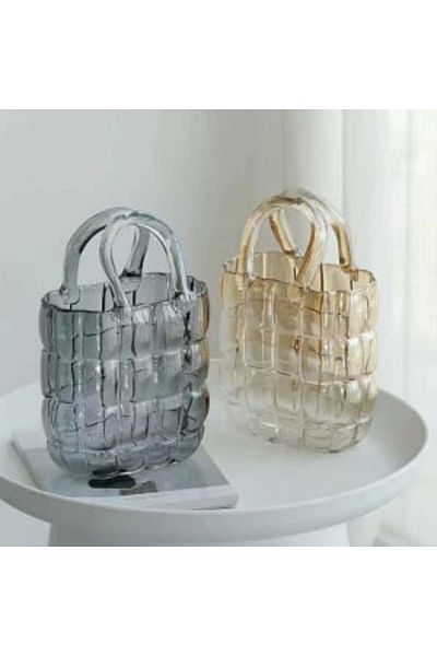 Blusmart Glass vase bag design M gray 22 x 8