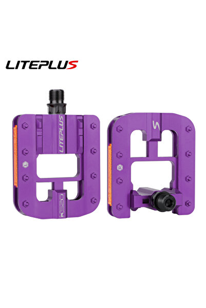 Choice دواسات دراجة قابلة للطي من لايت بلس من بيربل بيدال، مصنوعة من سبائك الألومنيوم الصلب، دواسات دراجة قابلة للطي بسرعة من بي