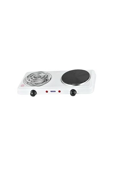 DLC Dual Stone Electric Stove – Powerful & Efficient Cooking Solution 2000W - White