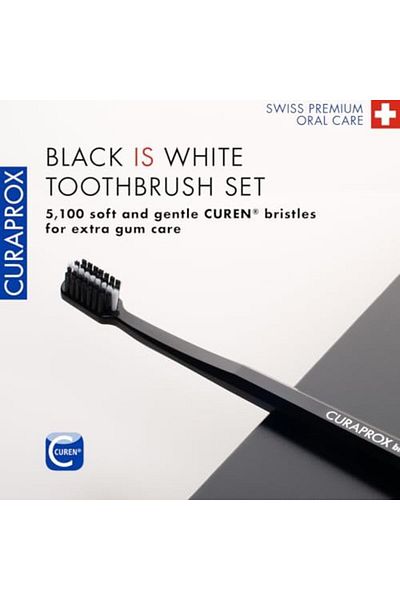 Curaprox Black Is White Ultra-Soft Toothbrushes - Pack of 2