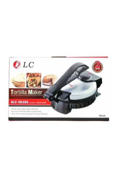 DLC Electric Roti & Tortilla Maker - Non-Stick Press for Perfect Flatbreads
