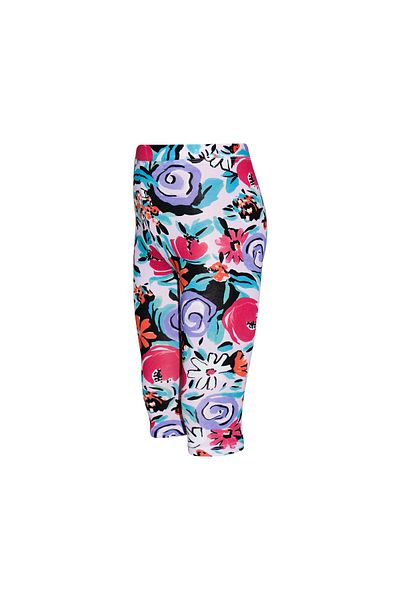 LOVETTI Vintage Flowers Girl's Patterned Knee Length Leggings Capri